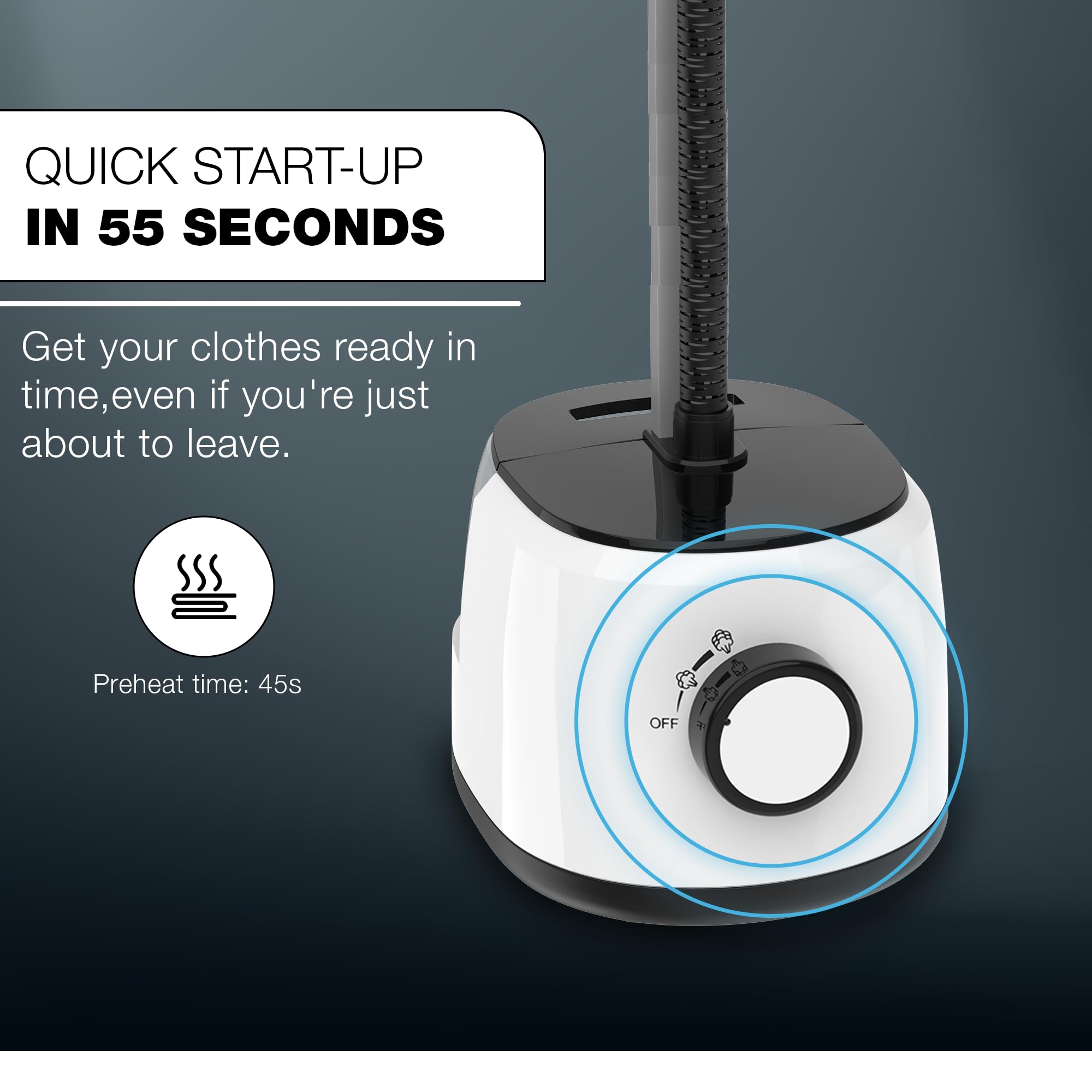 Nikai Garment Steamer 1800 W, 2 Stages, 2 Ltrs, 1 Years Warranty, โ White and Black Nikai Garment Steamer 1800 W, 2 Stages, 2 Ltrs, 1 Years Warranty, โ White and Black